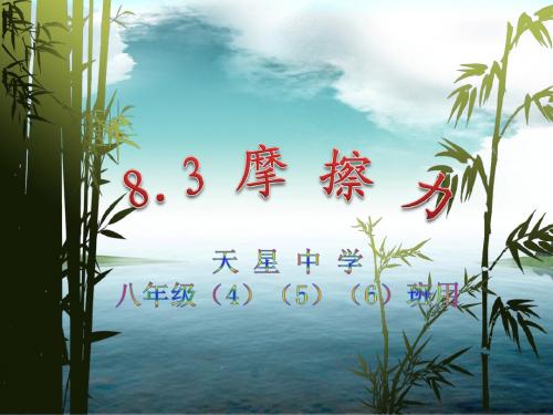 8.3  摩擦力(最新人教版)