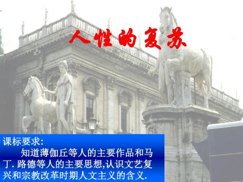 人性的复苏PPT课件12 人民版