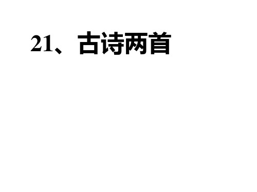 21、古诗两首第一课时