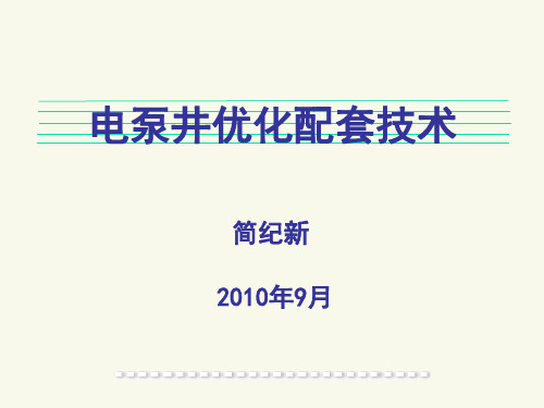电泵井优化配套技术PPT课件