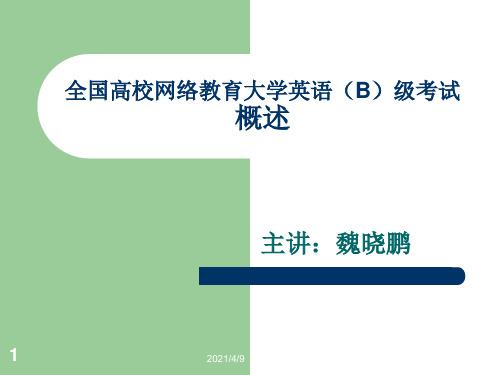全国高校网络教育大学英语(B)级考试