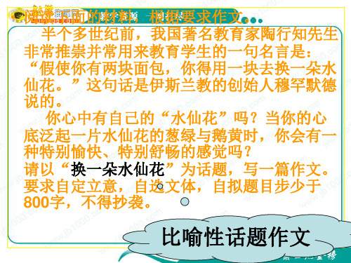 高考作文写作指导课件：换一朵水仙花