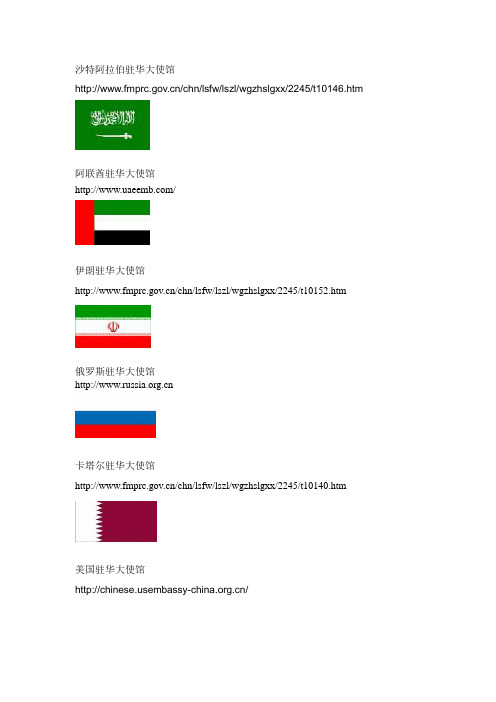 各国使馆链接