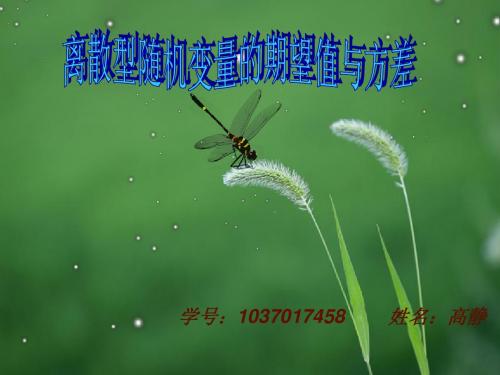 离散型随机变量的期望与方差