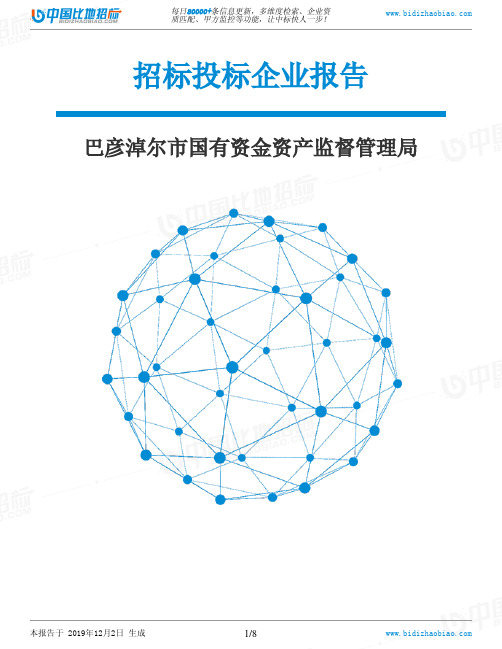 巴彦淖尔市国有资金资产监督管理局-招投标数据分析报告