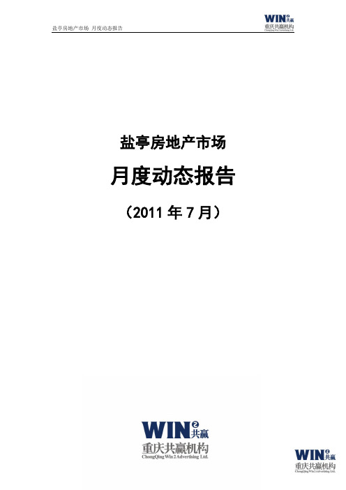 盐亭房地产市场7月月度动态报告110802(1)(1)