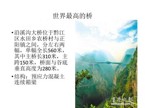 桥梁世界之最及桥梁的分类ppt课件