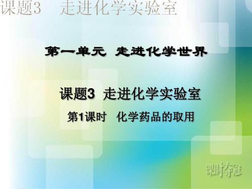 课题3走进化学实验室1之药品的取用