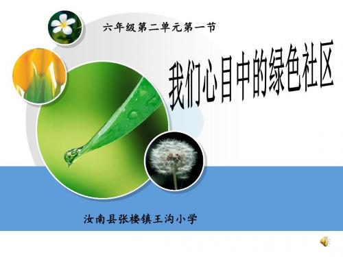 《我们心目中的绿色社区》说课课件