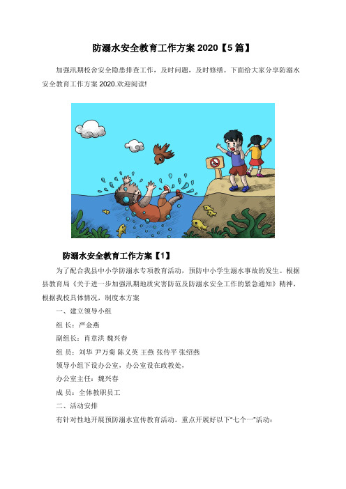 防溺水安全教育工作方案2020【5篇】