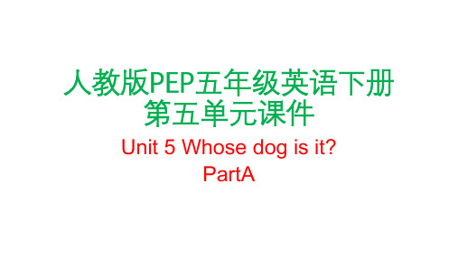 人教版PEP五年级英语下册第五单元Unit 5 Whose dog is it课件
