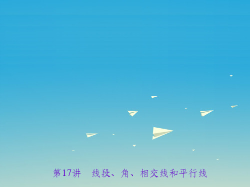 中考数学 第一轮 系统复习 夯实基础 第五章 基本图形(一)第17讲 线段、角、相交线和平行线