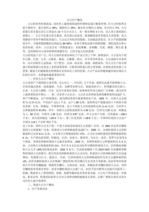 大豆生产概况