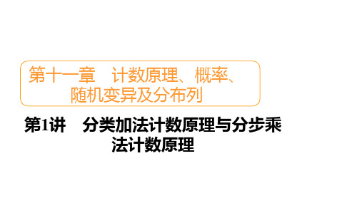 2021高考人教B版数学一轮复习课件：第11章第1讲 分类加法计数原理与分步乘法计数原理