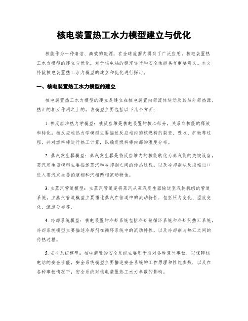 核电装置热工水力模型建立与优化