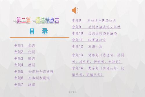初中英语复习 重点ppt课件