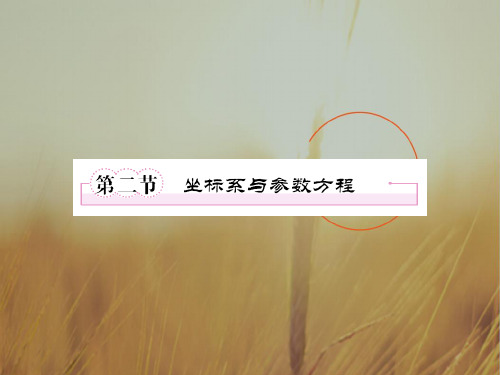 最新-2018届高三数学一轮复习 13-2坐标系与参数方程课件北师大版 精品 