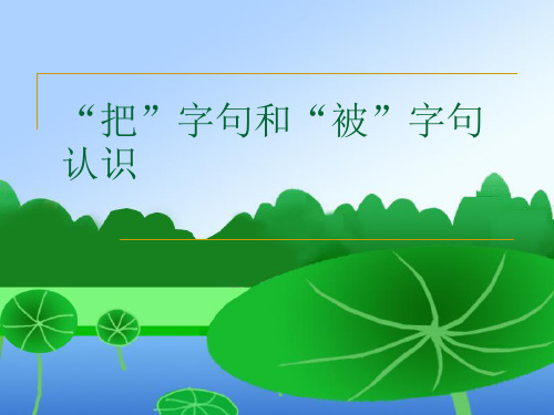 把字句和被字句的转换