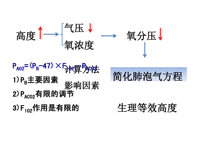 气压 高度 氧分压 氧浓度 - 第四军医大学航空航天生理学教研室