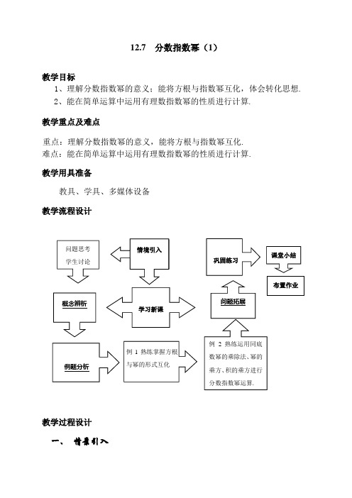 12.7 分数指数幂(1)