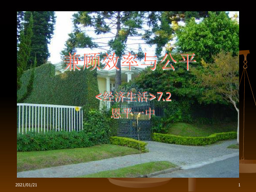 兼顾效率与公平PPT教学课件