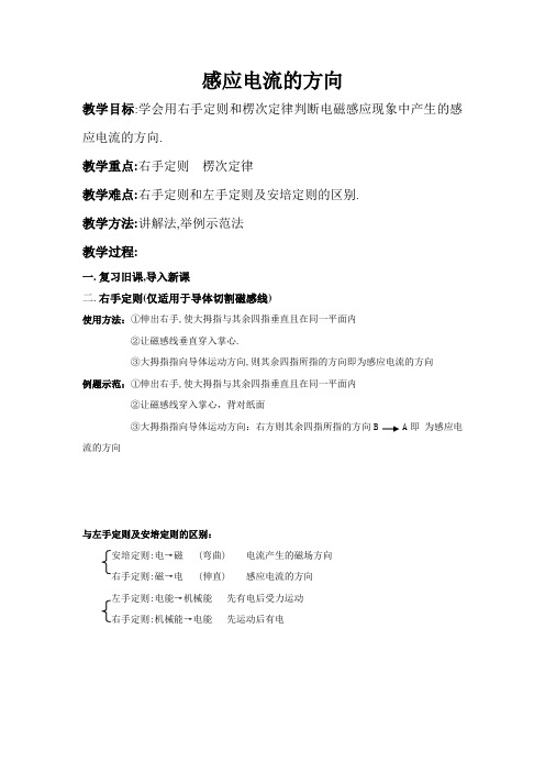 感应电流的方向