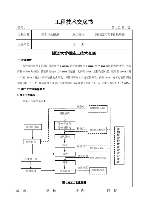 (整理)大管棚施工交底书