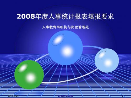 2008年度人事统计报表填报要求.ppt