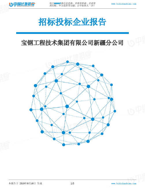 宝钢工程技术集团有限公司新疆分公司_中标190920