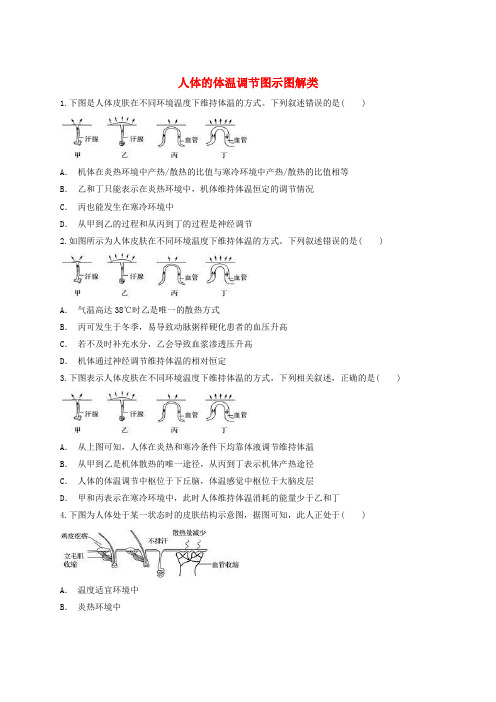 高中生物人体的体温调节图示图解类同步精选对点训练新人教版必修3