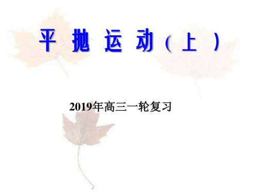 高三物理一轮复习D02.平抛运动(上)