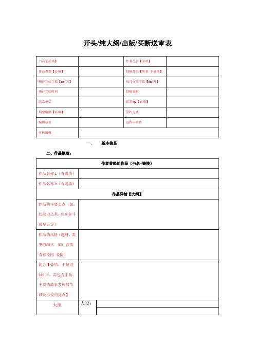 送审表