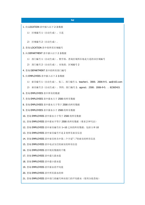 sql语句的各种查询操作
