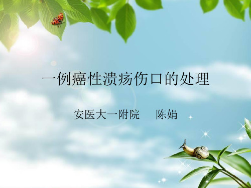 一例癌性溃疡伤口的处理