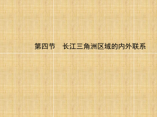 长江三角洲区域的内外联系学习教育课件PPT