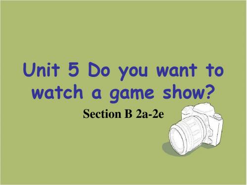 人教八年级英语上册Unit5 SectionB-2a-2e