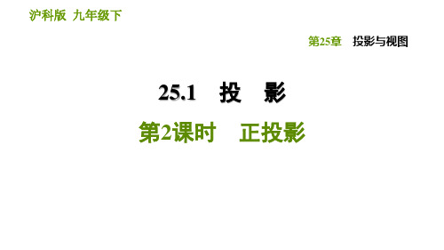 2021春沪科版九年级数学下册 第25章 25.1.2 正投影