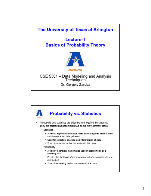 Lecture-1-Probabilities-Basics(概率基础知识)