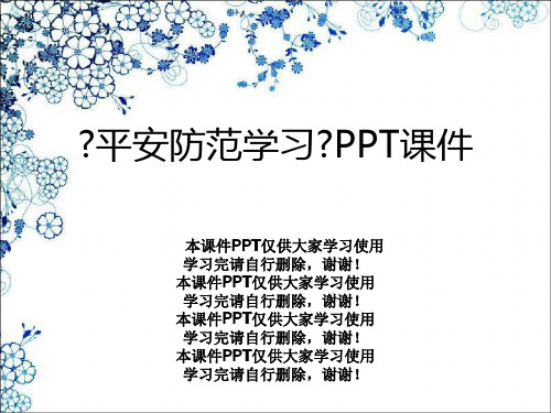 《安全防范学习》PPT课件
