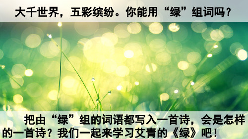 部编版四年级下册语文10 绿课件