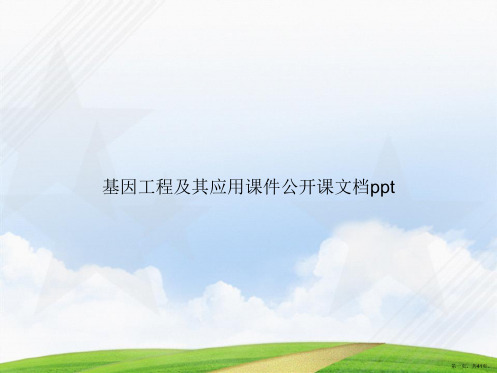 基因工程及其应用课件公开课讲课文档