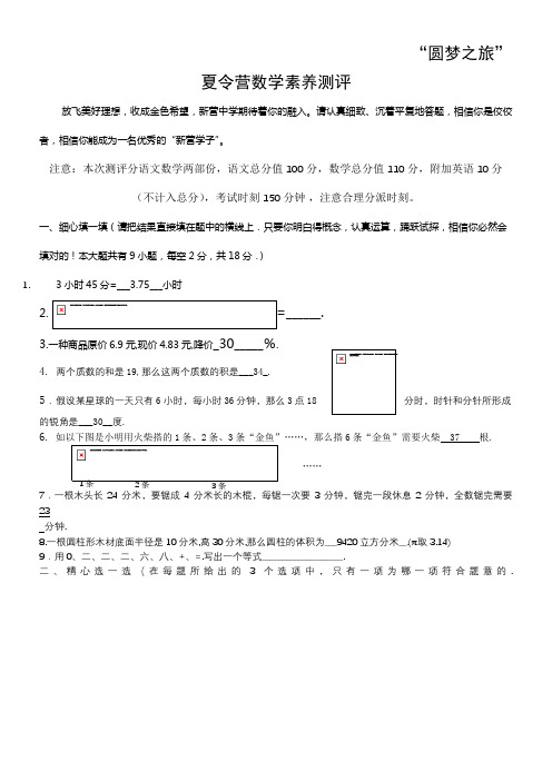 人教版六年级小学升初中数学试题