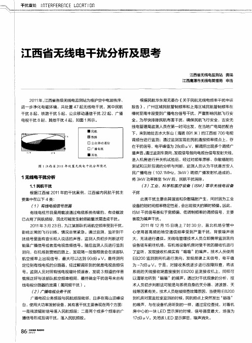 江西省无线电千扰分析及思考