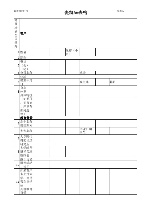 塘厦清湖医院解释麦凯66表格