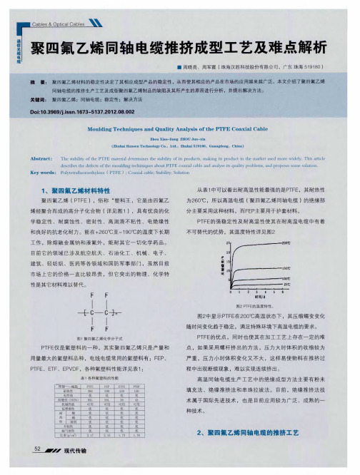聚四氟乙烯同轴电缆推挤成型工艺及难点解析