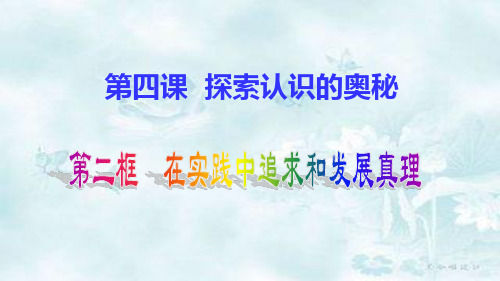 在实践中追求和发展真理优秀课件-【新教材】高中政治统编版(最新)必修四