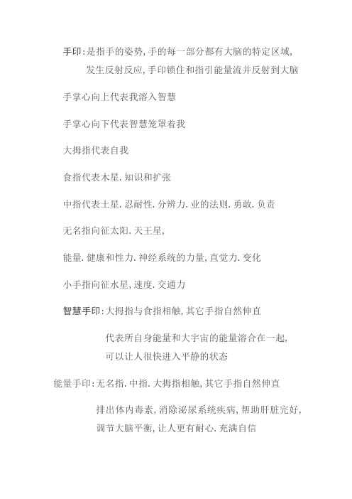 瑜伽手印