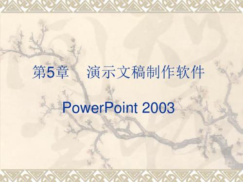 第5章 演示文稿制作软件PowerPoint 200341912234