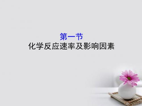 2019版高考化学一轮复习第七章化学反应速率和化学平衡7.1化学反应速率及影响因素课件