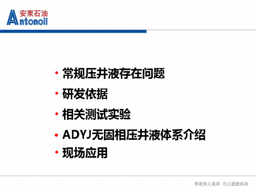 无固相压井液体系介绍